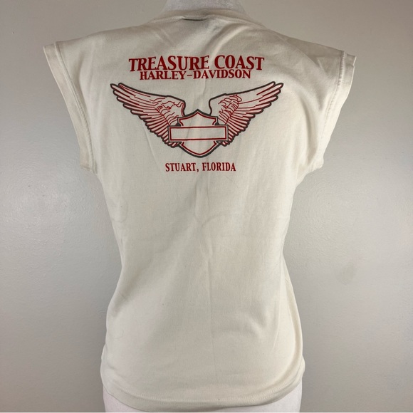 Vintage 90s Harley Davidson “Harley girl” sparkly sleeveless tee 💋 - Picture 2 of 3